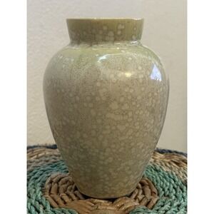 Ceramic Vase NorCal‎ 6" Light Green with White Speckles Pottery
